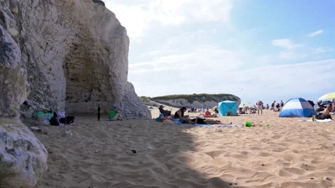 Botany Bay Beach in Broadstairs Stock Footage 201796845