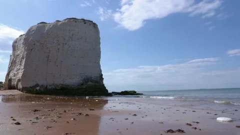 Botany Bay Cliffs and Beach in England Stock Footage 201796938