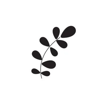 Botany element black vector concept icon. Botany element flat illustration, sign Stock Illustration