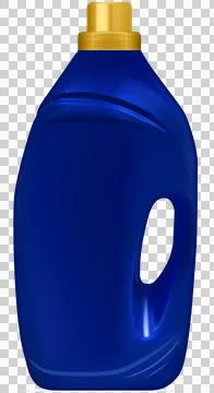 Bote blanco detergente liquido para ropa con tapon dorado イラスト素材