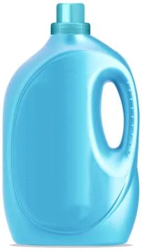 Botella detergente azul cian con tapon transaprente azul Stock Illustration