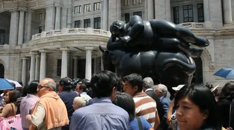 Botero sculpture Stock Footage 11024827