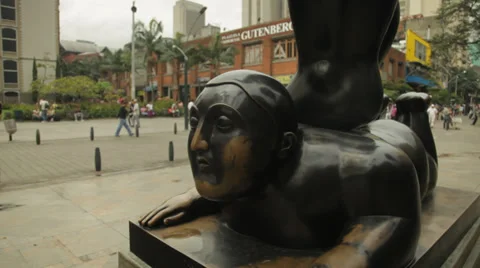 BOTERO STATUE - MEDELLIN # 2 Video stock 29894232