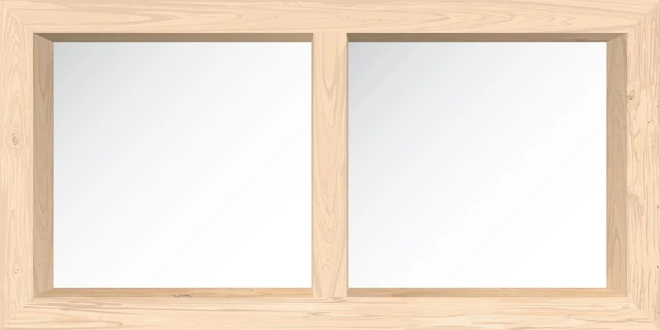 Both of 3D Whitewashed wooden square frames with white background have spac.. Stock Illustration