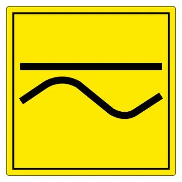 Both Direct And Alternating Current Symbol Sign Isolate On White Background,V Stock Illustration