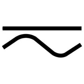Both Direct And Alternating Current Symbol Stock Illustration