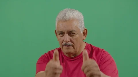 Both hands saying ok to the camera like something good happened or trying to Video stock 115344448