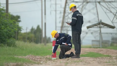 Both of Petroleum engineer is on a mission to inspect oil distillation Stock Footage 292216092