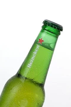 Botle of Heineken beer Limited Edition to Commemorate UEFA Champions League Stock Photos