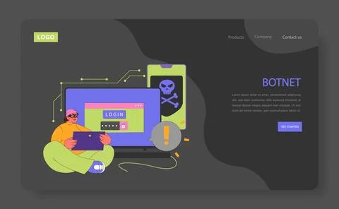Botnet concept 스톡 일러스트