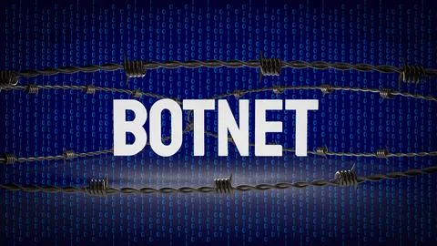 The Botnet on digital Background  3d rendering. Stock Illustration