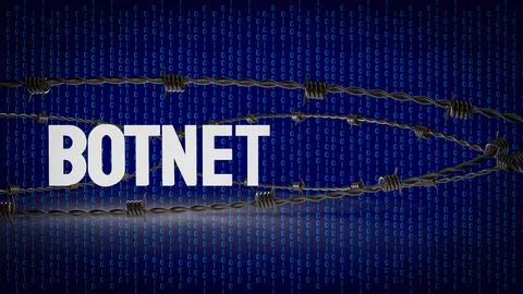 The Botnet on digital Background  3d rendering. Stock Illustration