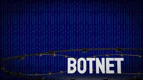 The Botnet on digital Background  3d rendering. Stockfoto's