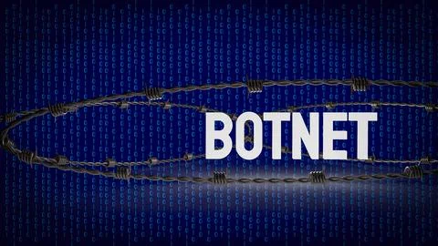 The Botnet on digital Background  3d rendering. Foto stock