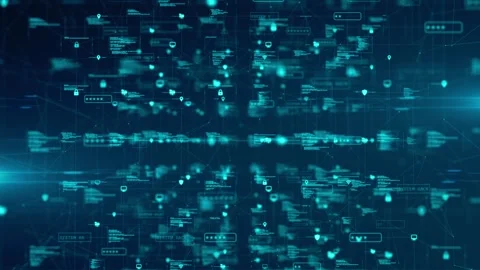 Botnet Exploit Malware Cybercrime Encryption System Data Breach Stock Footage 303407776