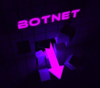 Botnet Illegal Scam Network Fraud 3d Rendering Illustrazione stock