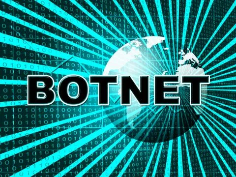 Botnet Illegal Scam Network Fraud 3d Illustration 스톡 일러스트