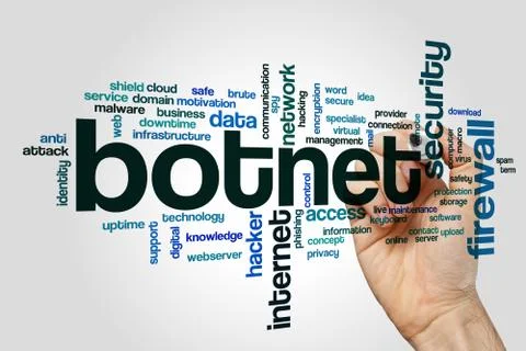 Botnet word cloud concept 스톡 일러스트
