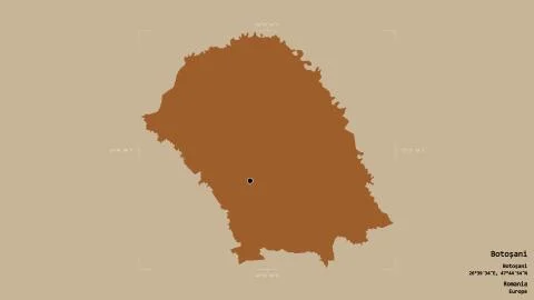Botosani - Romania. Bounding box. Pattern Stock Illustration