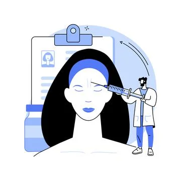 Botox injection abstract concept vector illustration. Ilustração Stock