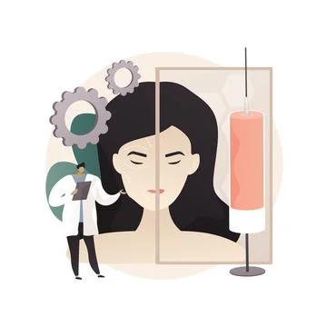 Botox injection abstract concept vector illustration. Illustrazione stock
