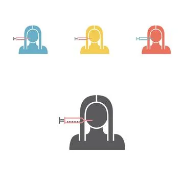 Botox injection icon Stock Illustration