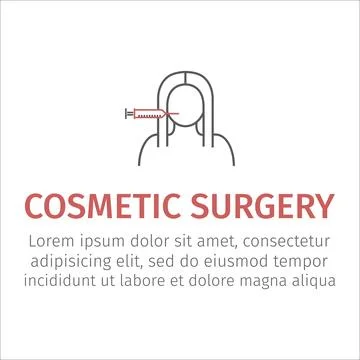 Botox injection line icon Ilustração Stock
