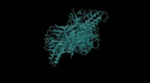 Botox molecule with alpha channel Stock Footage 11237252