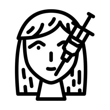 Botox procedure line icon vector illustration Ilustração Stock