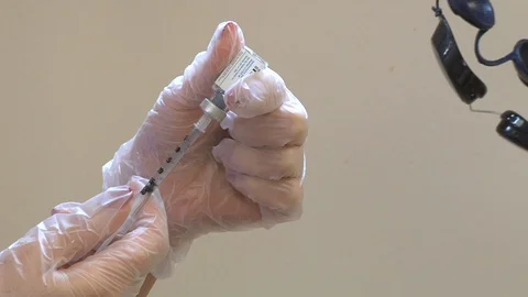 Botox Syringe in hands Stock Footage 111497858