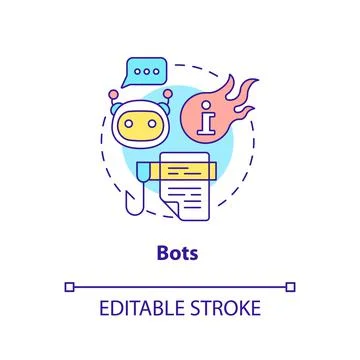 Bots concept icon Illustrazione stock