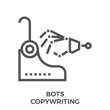 Bots copywriting icon Stock Illustration