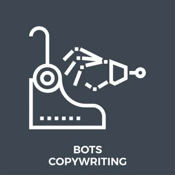 Bots copywriting icon Stock Illustration