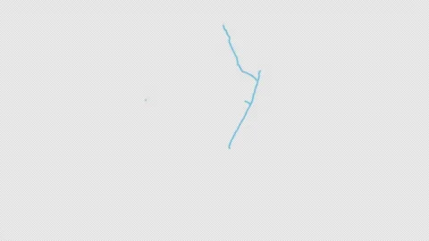 Botswana Country Line Map Self Drawing Animated Overlay, Alpha 4K Stock Footage 340291100