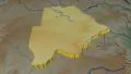 Botswana extruded. Bumps shaded. 4k or 4k+ Resolution