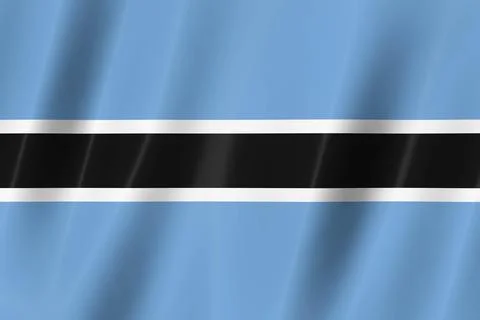 Botswana flag, 3d render,8K Stock Illustration