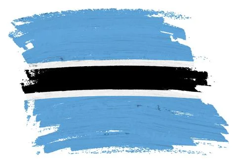 Botswana flag background paint splash brushstroke Stock Illustration