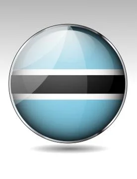 Botswana flag button Stock Illustration