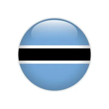 Botswana flag on button Stock Illustration