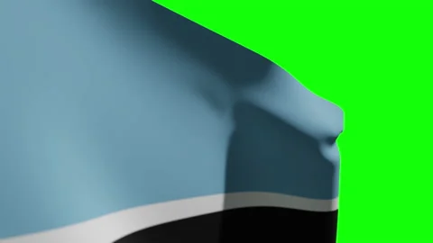 Botswana Flag Close Видео 133599506