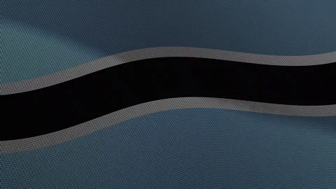 Botswana Flag Digital Particle Waving Seamless Loop Animation on Black Back.. 库存影片 339302263