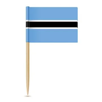 Botswana Flag. Flag toothpick 10eps Stock Illustration