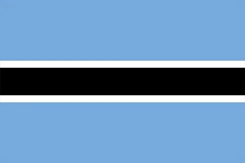 Botswana flag flat vector illustration Stock Illustration