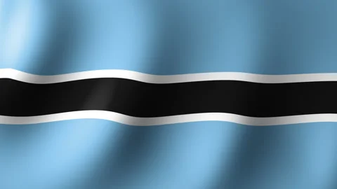 Botswana Flag Fluttering in the Wind. Seamless Animation 3d 動画素材 201364954