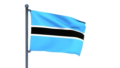 Botswana Flag Stock Footage 150195848