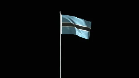 Botswana Flag Stockbeeldmateriaal 160125506