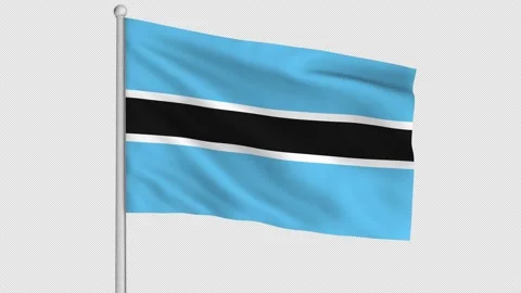 Botswana Flag Stock Footage 226984046