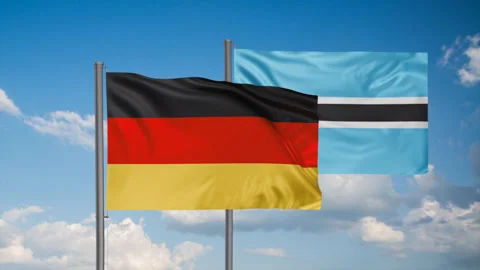 Botswana flag Stock Footage 245110664