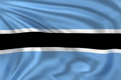 Botswana flag Illustrazione stock