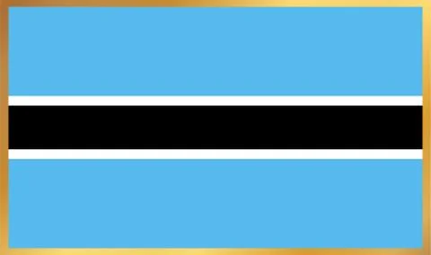 Botswana Flag Illustration Stock Illustration